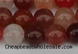 CRH603 15.5 inches 10mm round red rabbit hair quartz beads