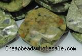 CRH77 15.5 inches 30*30mm faceted rhombic rhyolite beads wholesale