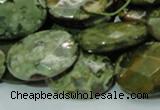 CRH92 15.5 inches 18*25mm faceted oval rhyolite beads wholesale