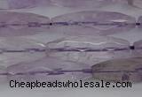 CRI04 15.5 inches 10*30mm faceted rice amethyst beads wholesale