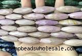 CRI145 15.5 inches 10*30mm faceted rice phosphosiderite beads