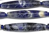 CRI166 15 inches 9*45mm rice sodalite gemstone beads