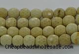 CRI210 15.5 inches 4mm faceted round riverstone beads wholesale