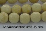 CRI213 15.5 inches 10mm faceted round riverstone beads wholesale