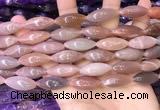 CRI304 15.5 inches 10*25mm rice moonstone beads wholesale