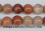 CRJ203 15.5 inches 12mm round natural red jade gemstone beads