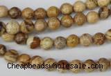 CRO09 15.5 inches 6mm round picture jasper beads wholesale