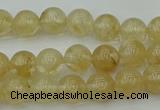 CRO1021 15.5 inches 6mm round yellow watermelon quartz beads