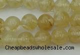 CRO1022 15.5 inches 8mm round yellow watermelon quartz beads