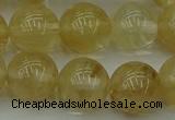 CRO1025 15.5 inches 14mm round yellow watermelon quartz beads