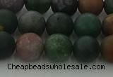 CRO1083 15.5 inches 10mm round matte Indian agate beads wholesale