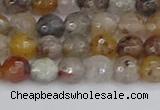 CRO1196 15.5 inches 6mm faceted round mixed lodalite quartz beads