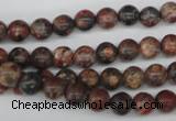 CRO14 15.5 inches 6mm round red leopard skin jasper beads wholesale