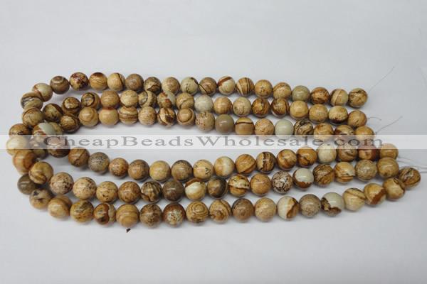 CRO181 15.5 inches 10mm round picture jasper beads wholesale