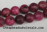 CRO194 15.5 inches 10mm round dyed kiwi stone beads wholesale