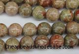 CRO243 15.5 inches 10mm round Chinese unakite beads wholesale