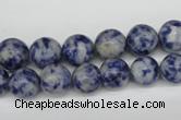 CRO246 15.5 inches 10mm round blue spot stone beads wholesale