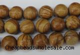 CRO249 15.5 inches 10mm round grain stone beads wholesale