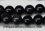 CRO310 15.5 inches 12mm round blue goldstone beads wholesale