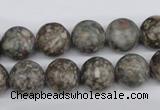 CRO325 15.5 inches 12mm round Chinese leopard skin jasper beads wholesale