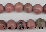 CRO359 15.5 inches 12mm round rhodochrosite gemstone beads wholesale