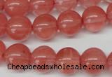 CRO369 15.5 inches 12mm round cherry quartz beads wholesale