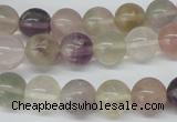 CRO381 15.5 inches 14mm round rainbow fluorite beads wholesale