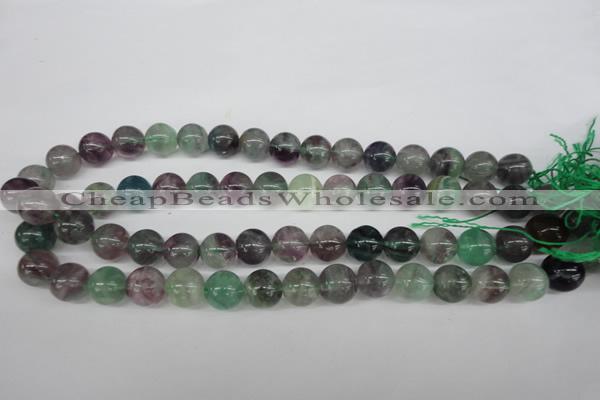 CRO389 15.5 inches 14mm round fluorite gemstone beads wholesale