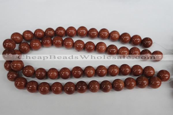 CRO394 15.5 inches 14mm round goldstone beads wholesale