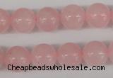 CRO397 15.5 inches 14mm round rose quartz beads wholesale