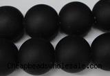 CRO491 15.5 inches 18mm round blackstone beads wholesale