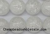 CRO497 15.5 inches 18mm round crack rock crystal beads wholesale