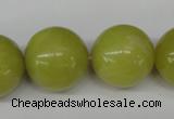 CRO539 15.5 inches 20mm round lemon jade beads wholesale