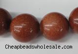 CRO543 15.5 inches 20mm round goldstone beads wholesale