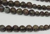 CRO734 15.5 inches 6mm – 14mm faceted round grey labradorite beads