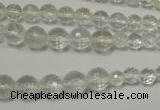 CRO741 15.5 inches 6mm – 14mm faceted round white crystal beads