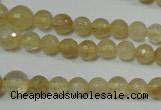 CRO747 15.5 inches 6mm – 14mm faceted round watermelon yellow beads