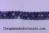 CRO802 15.5 inches 8mm round matte sodalite gemstone beads