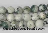 CRO81 15.5 inches 8mm round tree agate gemstone beads wholesale