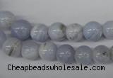 CRO89 15.5 inches 8mm round blue lace agate beads wholesale