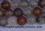 CRO892 15.5 inches 8mm round mixed lodalite quartz beads wholesale