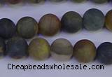 CRO912 15.5 inches 8mm round matte golden pietersite beads