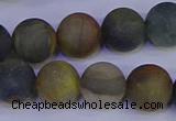 CRO914 15.5 inches 12mm round matte golden pietersite beads