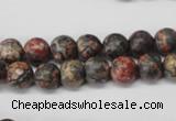 CRO94 15.5 inches 8mm round red leopard skin jasper beads wholesale