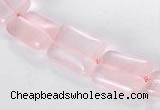 CRQ07 10*14mm rectangle A grade natural rose quartz beads