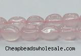 CRQ106 15.5 inches 9*12mm nugget natural rose quartz beads wholesale