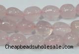 CRQ112 15.5 inches 10*13mm nugget natural rose quartz beads