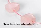 CRQ12 18*19mm pig-shaped A grade natural rose quartz beads