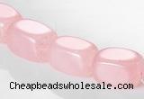 CRQ13 10*14mm cuboid A grade natural rose quartz beads Wholesale