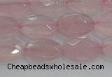 CRQ145 15.5 inches 8*10mm faceted oval natural rose quartz beads